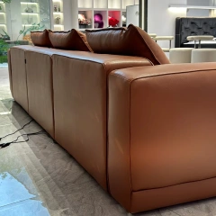 Premium Caramel Brown Leather Sectional Sofa Set,Premium Caramel Brown Leather Sectional Sofa Set
