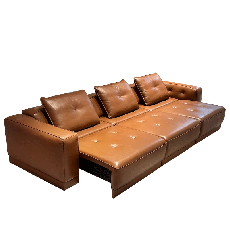 Premium Caramel Brown Leather Sectional Sofa Set,Premium Caramel Brown Leather Sectional Sofa Set