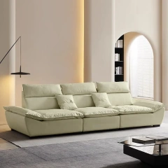 Contemporary Cream Sectional Sofa with Plush Cushions,Contemporary Cream Sectional Sofa with Plush Cushions