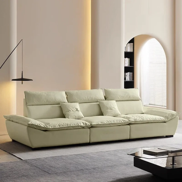 Contemporary Cream Sectional Sofa with Plush Cushions,Contemporary Cream Sectional Sofa with Plush Cushions