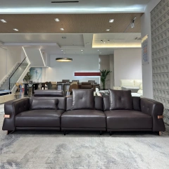Chic Dark Brown Leather Recliner Sofa with Adjustable Back,Chic Dark Brown Leather Recliner Sofa with Adjustable Back