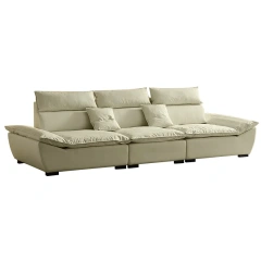 Contemporary Cream Sectional Sofa with Plush Cushions,Contemporary Cream Sectional Sofa with Plush Cushions