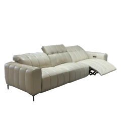 Stylish Cream White Leather Reclining Sectional Sofa Set,Stylish Cream White Leather Reclining Sectional Sofa Set