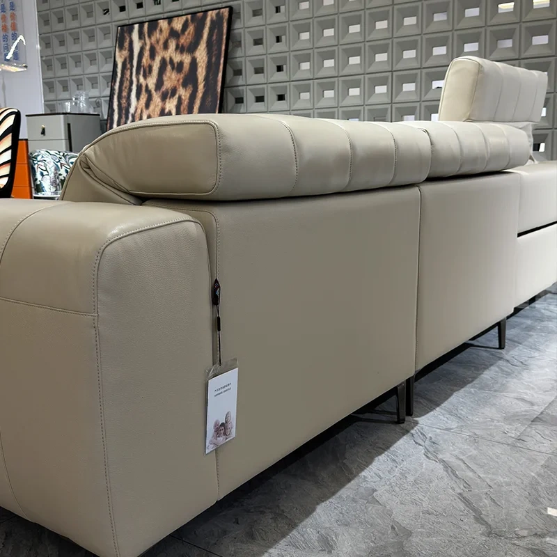 Stylish Cream White Leather Reclining Sectional Sofa Set,Stylish Cream White Leather Reclining Sectional Sofa Set