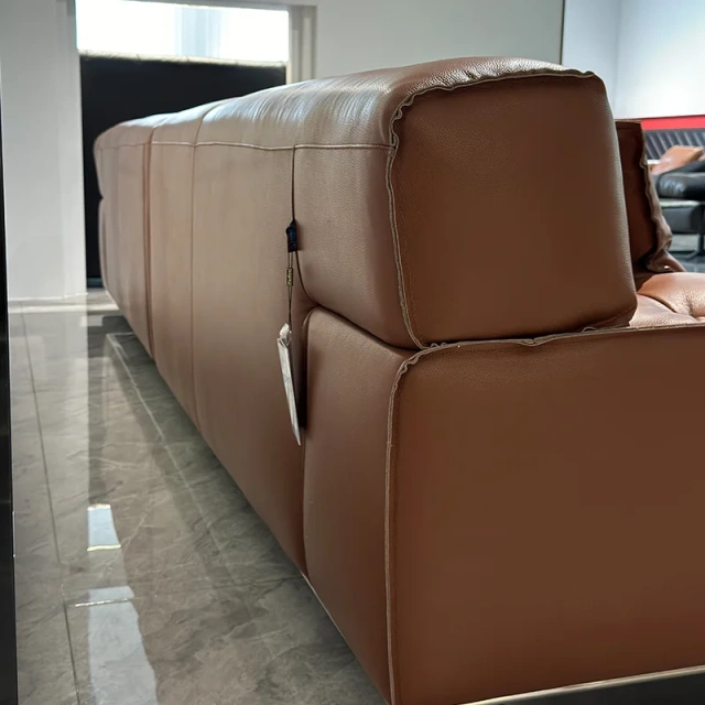 Vintage Caramel Brown Leather Sofa with Button Tufting,Vintage Caramel Brown Leather Sofa with Button Tufting