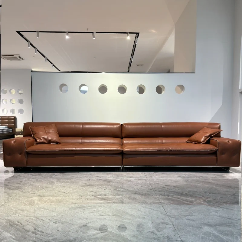 Vintage Caramel Brown Leather Sofa with Button Tufting,Vintage Caramel Brown Leather Sofa with Button Tufting