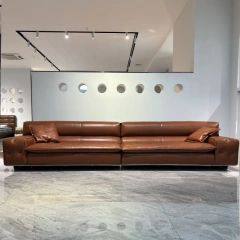 Vintage Caramel Brown Leather Sofa with Button Tufting,Vintage Caramel Brown Leather Sofa with Button Tufting