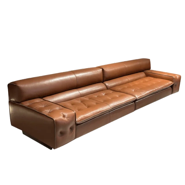 Vintage Caramel Brown Leather Sofa with Button Tufting,Vintage Caramel Brown Leather Sofa with Button Tufting