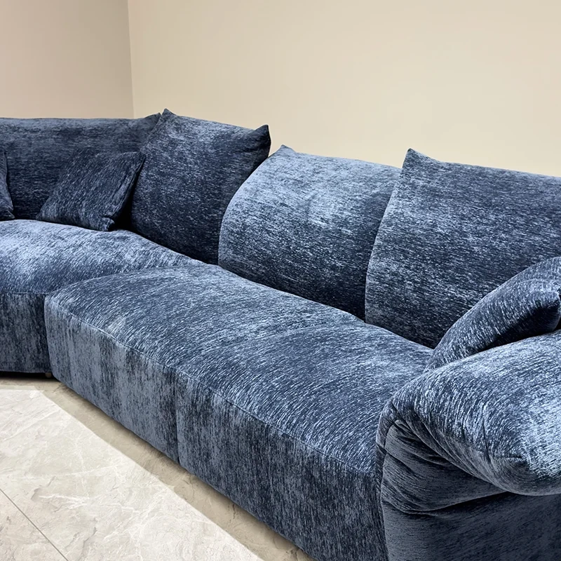 Regal Navy Blue Velvet Sectional Sofa with Plush Cushions,Regal Navy Blue Velvet Sectional Sofa with Plush Cushions
