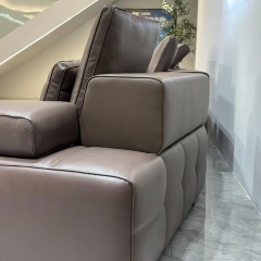 Comfy Dark Brown Leather Recliner Sofa with Built-in Table,Comfy Dark Brown Leather Recliner Sofa with Built-in Table