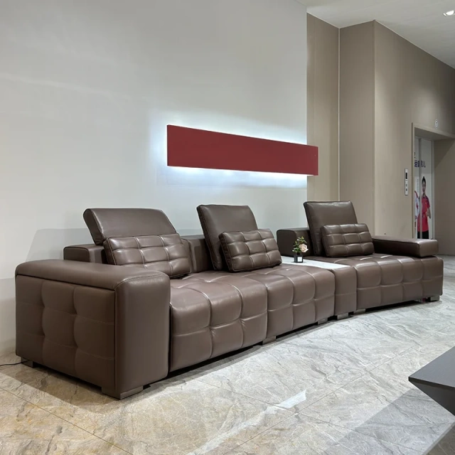 Comfy Dark Brown Leather Recliner Sofa with Built-in Table,Comfy Dark Brown Leather Recliner Sofa with Built-in Table