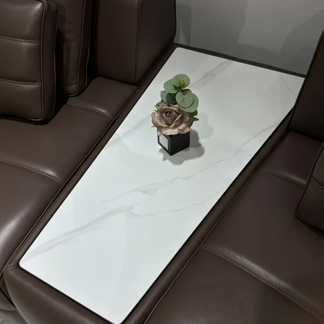 Comfy Dark Brown Leather Recliner Sofa with Built-in Table,Comfy Dark Brown Leather Recliner Sofa with Built-in Table
