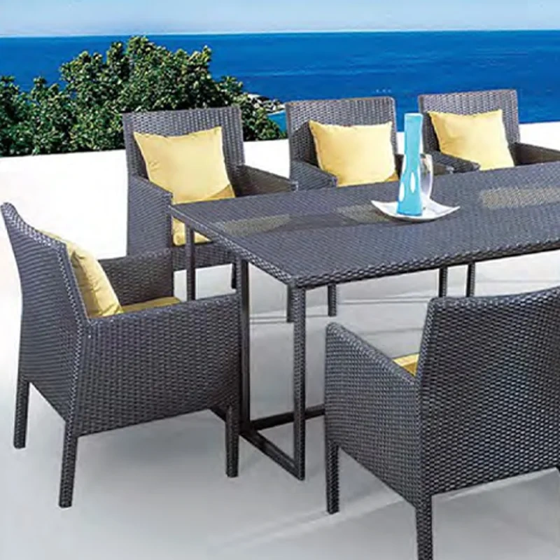 Modern All-Weather Wicker Outdoor Patio Dining Set with Cushions,Modern All-Weather Wicker Outdoor Patio Dining Set with Cushions