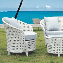 Seaside White Rattan Outdoor Sofa Set with Glass-Top Coffee Table and Cushions,Seaside White Rattan Outdoor Sofa Set with Glass-Top Coffee Table and Cushions