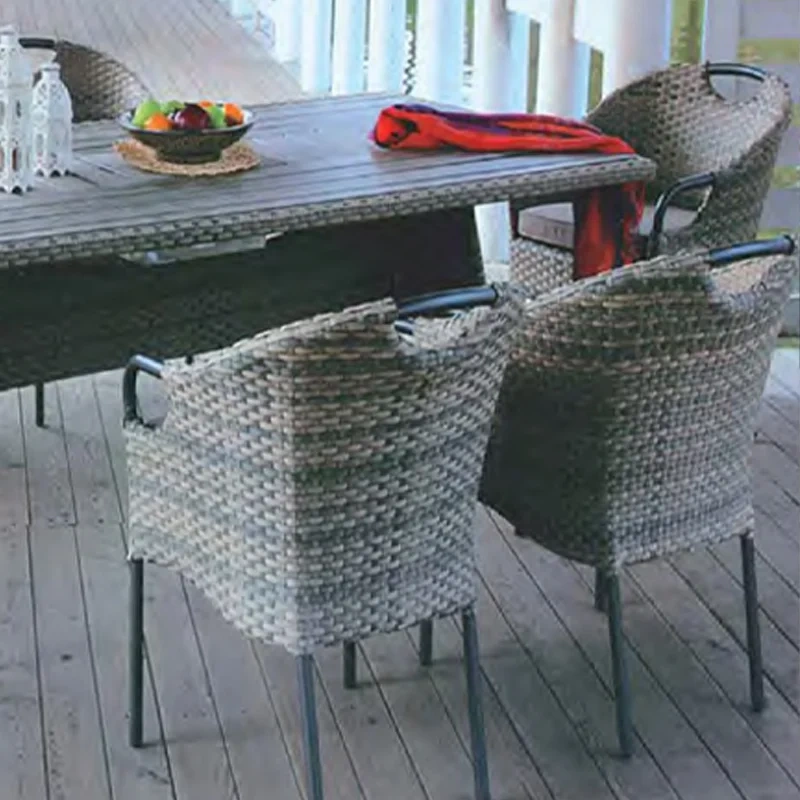 Waterfront Rattan Dining Set with Glass Top Table and Comfortable Chairs,Waterfront Rattan Dining Set with Glass Top Table and Comfortable Chairs