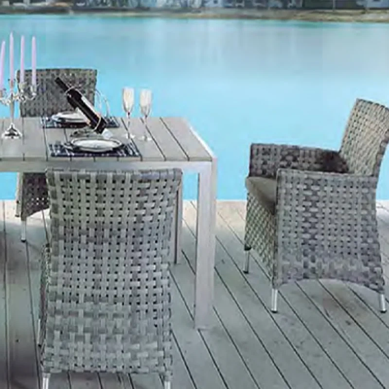 Oceanfront Rattan Dining Set with Glass Top Table and Comfortable Chairs,Oceanfront Rattan Dining Set with Glass Top Table and Comfortable Chairs