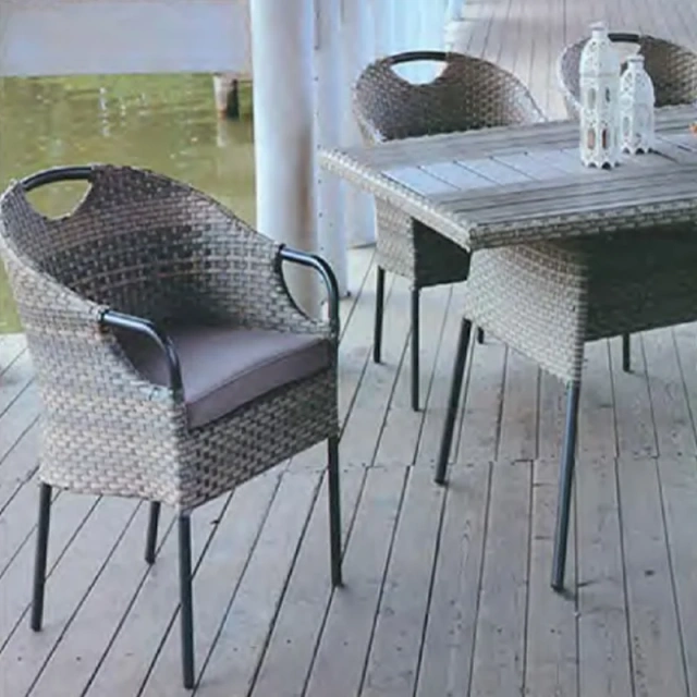 Waterfront Rattan Dining Set with Glass Top Table and Comfortable Chairs,Waterfront Rattan Dining Set with Glass Top Table and Comfortable Chairs