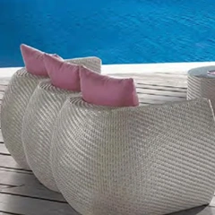 Trendy Coastal Wicker Sofa Set with Pink Accents and Glass-Top Coffee Table for Relaxation,Trendy Coastal Wicker Sofa Set with Pink Accents and Glass-Top Coffee Table for Relaxation