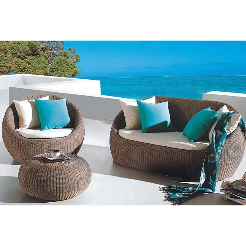 Chic Coastal Wicker Patio Set with Aqua Blue Accents and Glass Top Coffee Table for Leisure,Chic Coastal Wicker Patio Set with Aqua Blue Accents and Glass Top Coffee Table for Leisure