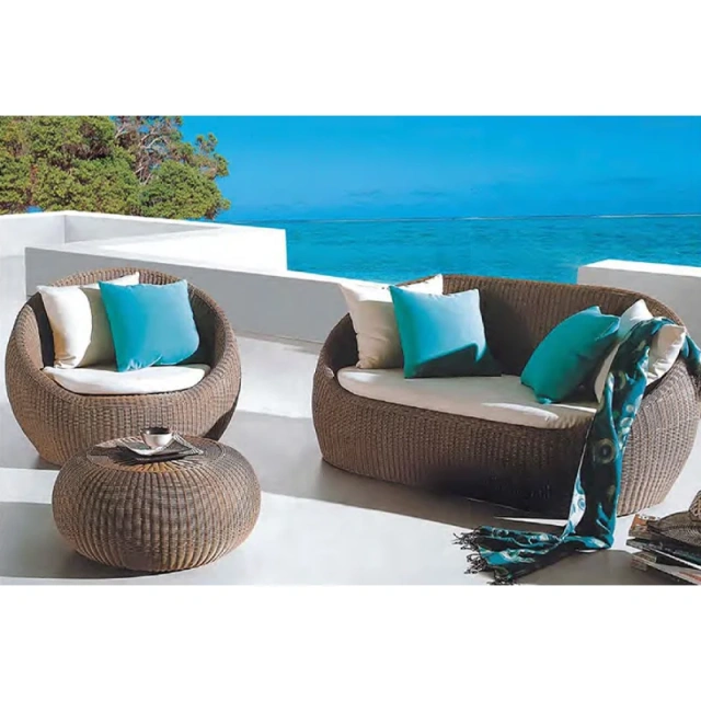 Chic Coastal Wicker Patio Set with Aqua Blue Accents and Glass Top Coffee Table for Leisure,Chic Coastal Wicker Patio Set with Aqua Blue Accents and Glass Top Coffee Table for Leisure