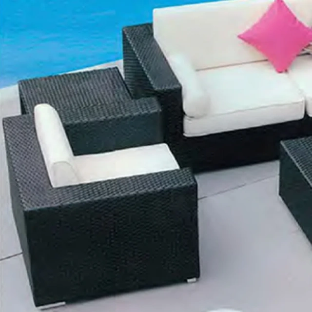 Contemporary Black Wicker Outdoor Sofa Set with White Cushions and Colorful Accent Pillows,Contemporary Black Wicker Outdoor Sofa Set with White Cushions and Colorful Accent Pillows