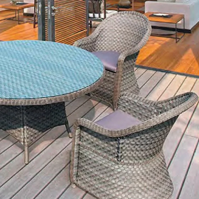 Elegant Natural Rattan Outdoor Dining Set with Glass Top Table and Comfortable Backrest Chairs for Garden,Elegant Natural Rattan Outdoor Dining Set with Glass Top Table and Comfortable Backrest Chairs for Garden