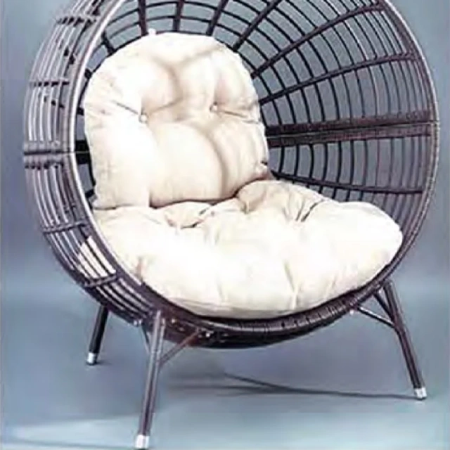 Sleek Modern Steel Frame Swing Chair with Plush Cream Cushions for Urban Relaxation,Sleek Modern Steel Frame Swing Chair with Plush Cream Cushions for Urban Relaxation