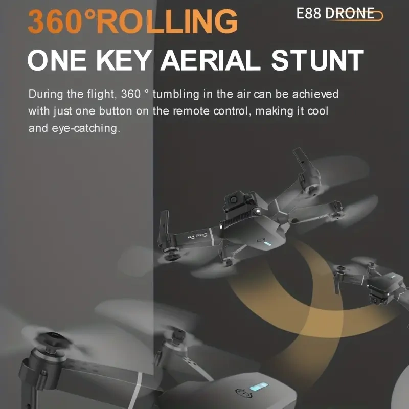 E88 Dual-camera Drone, Entry-level Remote-controlled Drone, Four-axis Foldable