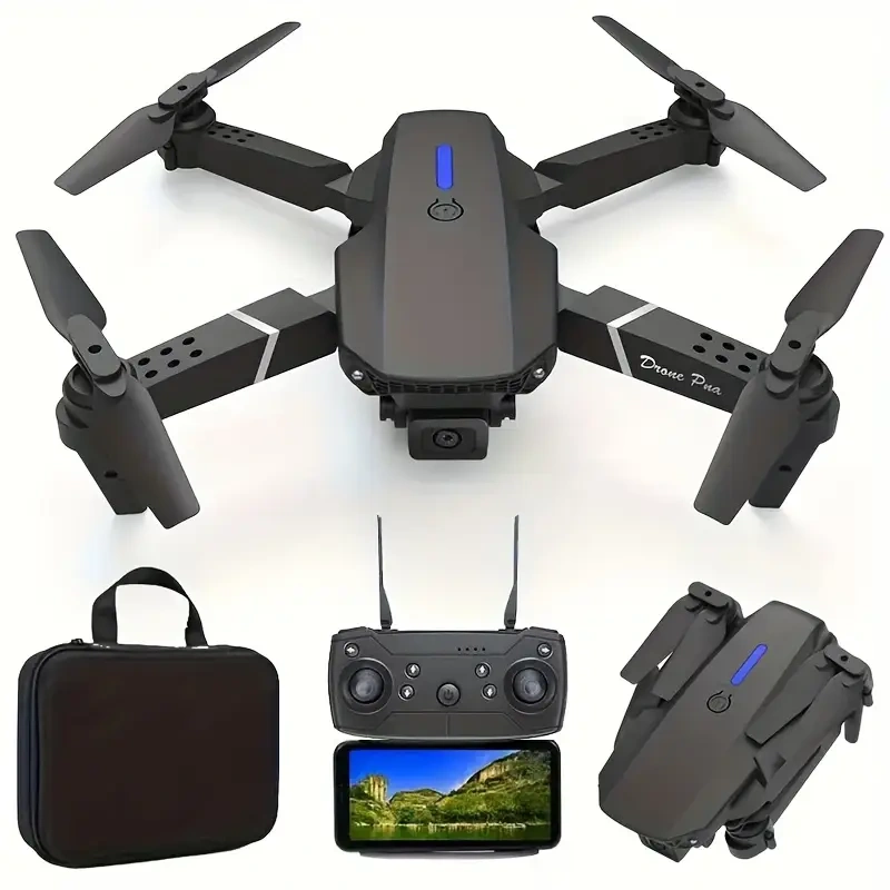 E88 Dual-camera Drone, Entry-level Remote-controlled Drone, Four-axis Foldable