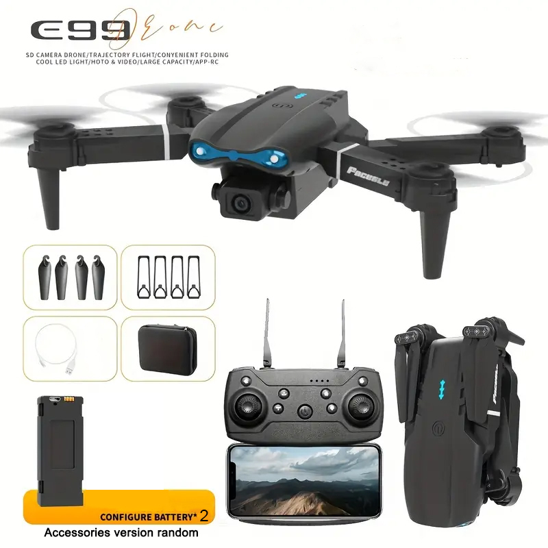 E99 Dual-camera Drone, Entry-level Remote-controlled Drone, Four-axis Foldable