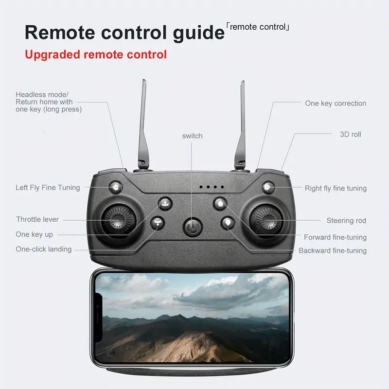 E99 Dual-camera Drone, Entry-level Remote-controlled Drone, Four-axis Foldable
