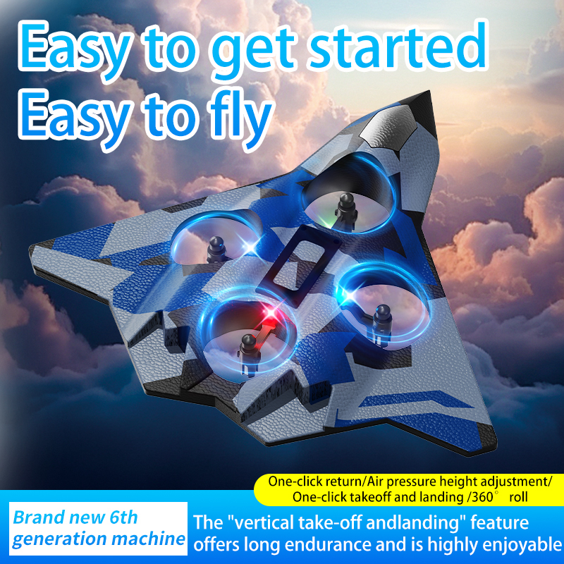 H23 remote control foam airplane, LED light, lithium battery long life