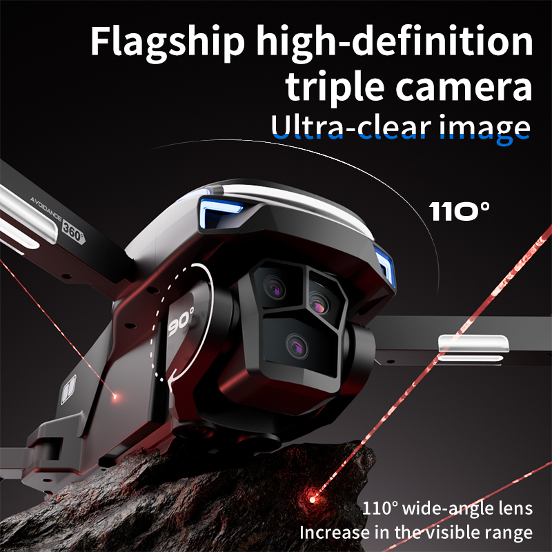 H20Remote Control Drone, Dual Cameras, Brushless Motor, Foldable Four-axis
