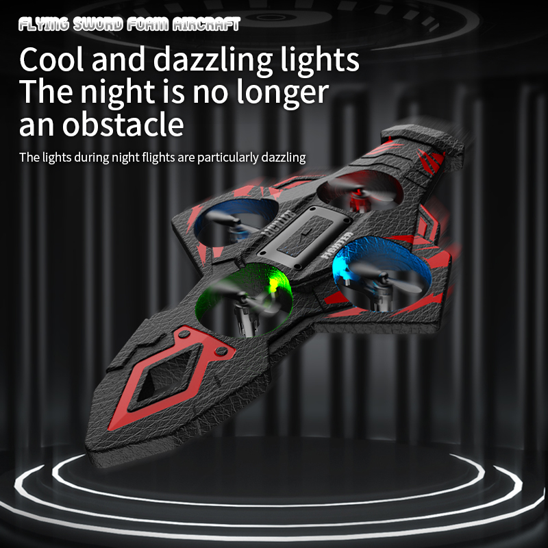 H24 remote control foam airplane, LED light, lithium battery long life