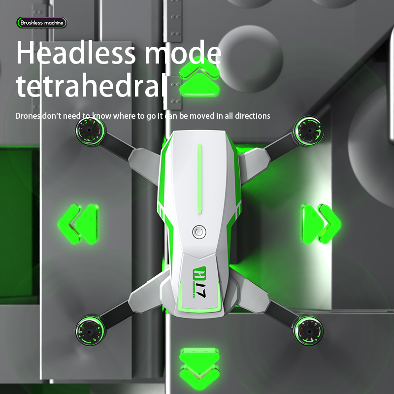 H17 Remote Control Drone, Dual Cameras, Brushless Motor, Foldable Four-axis
