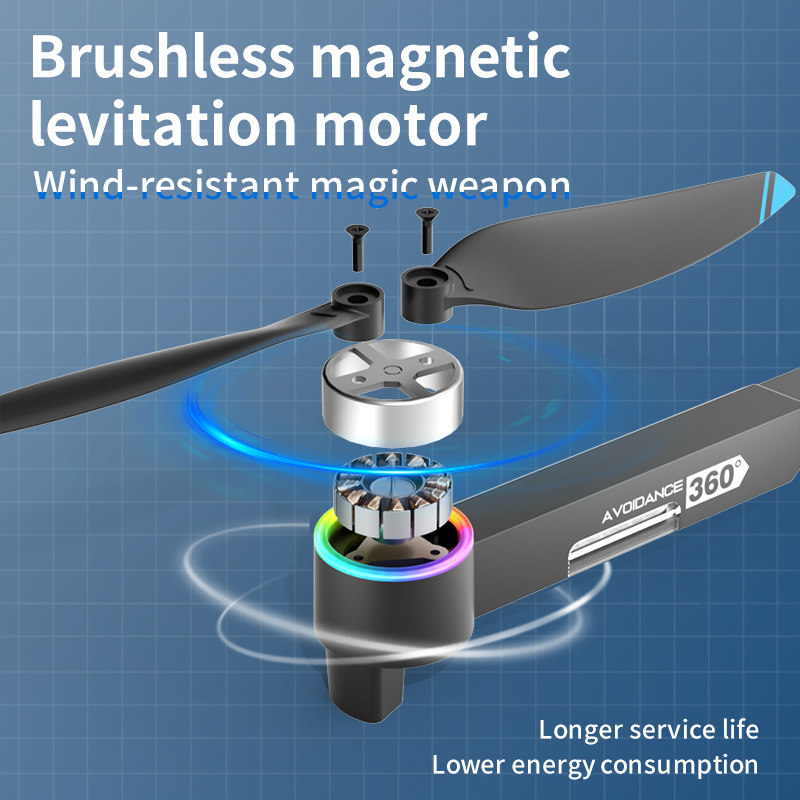 H20Remote Control Drone, Dual Cameras, Brushless Motor, Foldable Four-axis