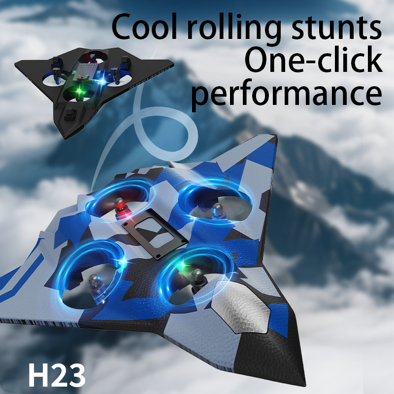 H23 remote control foam airplane, LED light, lithium battery long life