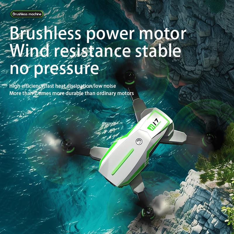H17 Remote Control Drone, Dual Cameras, Brushless Motor, Foldable Four-axis