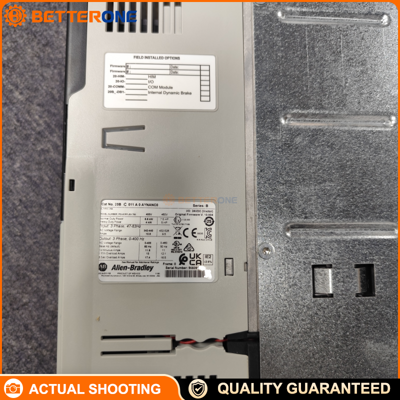 Allen-Bradley 20BC011A0AYNANC0 PowerFlex 700 AC Drive (VFD) 400 VAC 3-Phase 11.5 A 5.5 kW ND / 4 kW HD IP20 Type 1