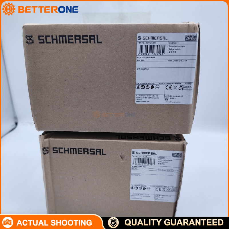 Schmersal 101134308 AZ 415-33ZPK-9025 Safety Switch with Separate Actuator, Metal Housing, IP67, Adjustable Ball Latch 80–400 N, 2×M20