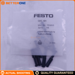 Festo 153268 QSC-6H Blanking Plug QS-6 (6 mm) Push-In Fitting Plug PBT -0.95 to 6 bar Pack of 10
