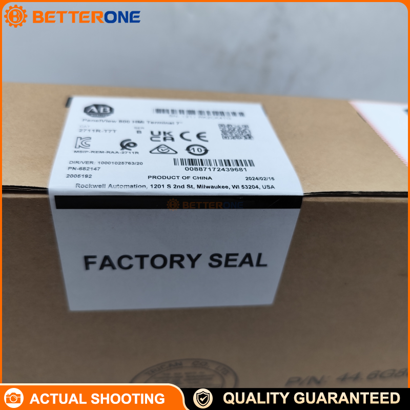 Allen-Bradley 2711R-T7T PanelView 800 HMI Terminal 7" Touch 800×480 24 VDC Ethernet + RS-232/RS-422/485 USB & microSD 256 MB