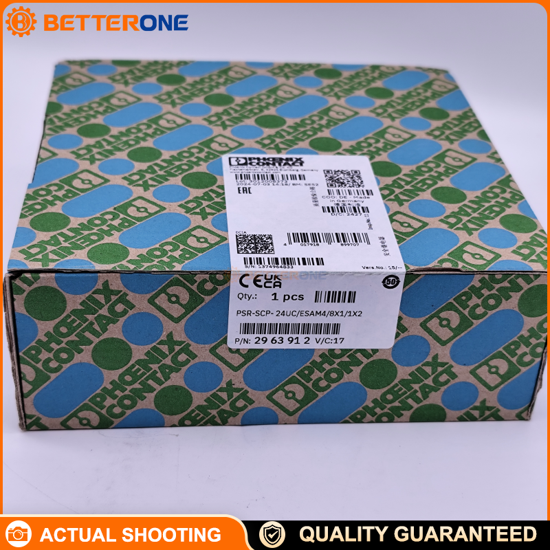 Phoenix Contact 2963912 PSR-SCP-24UC/ESAM4/8X1/1X2 Safety Relay E-Stop & Safety Door Monitoring 24 VAC/DC 8 Enabling + 1 Signaling Output DIN-Rail