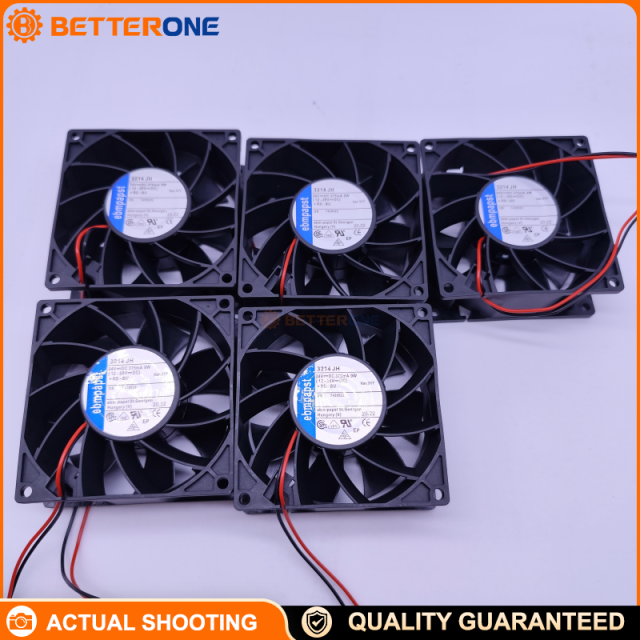 ebm-papst 3214JH DC Axial Cooling Fan 92×92×38mm 24 VDC (12–30 V) 6800 RPM 146 m³/h (86 CFM) 9 W Ball Bearing