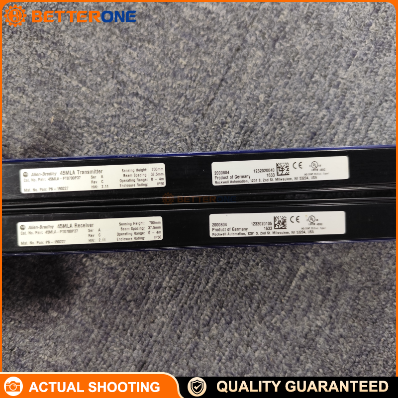Allen-Bradley 45MLA-FT0700P37 Measuring Light Array (Flange Model) OEM F-37.5-0700 700 mm Sensing Height Transmitted Beam Pair