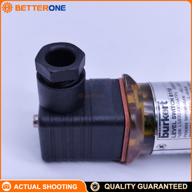 Bürkert 555293 Type 8110 Vibrating Fork Level Switch 10–35 VDC PNP IP65 G 1" Thread DIN EN 175301-803 Form A Plug
