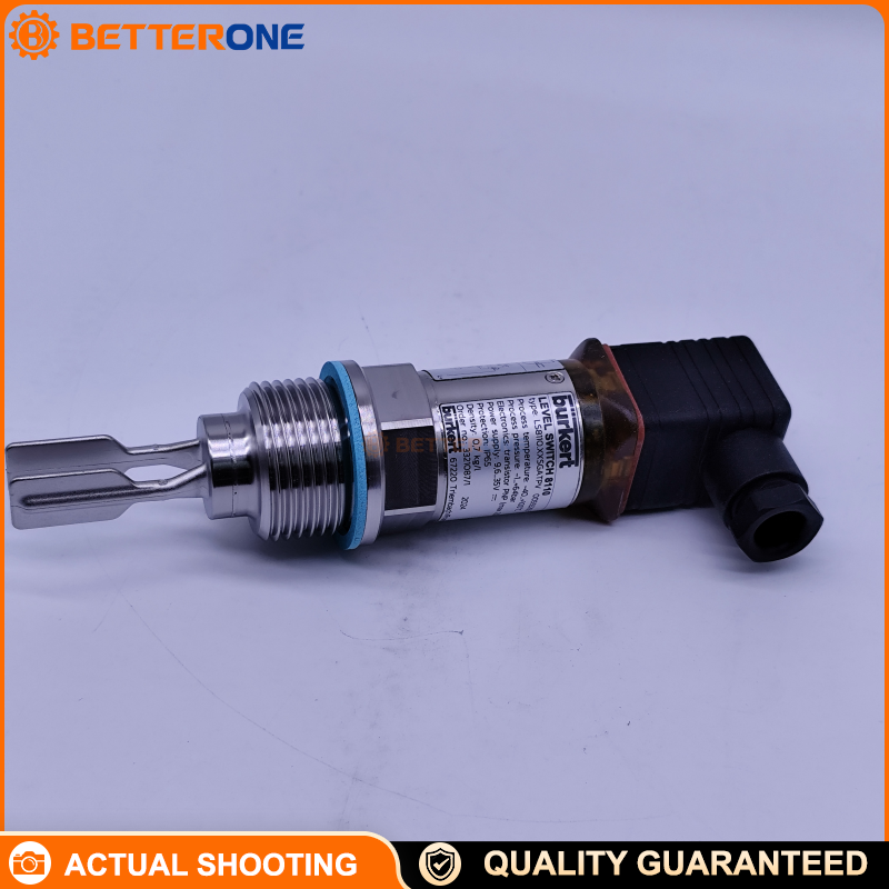 Bürkert 555293 Type 8110 Vibrating Fork Level Switch 10–35 VDC PNP IP65 G 1" Thread DIN EN 175301-803 Form A Plug