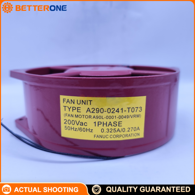 FANUC A290-0241-T073 (A90L-0001-0049VRM) AC Cooling Fan, 200 VAC, 43/40 W, 0.325/0.270 A, 50/60 Hz, 172×150×55 mm, 2-Wire