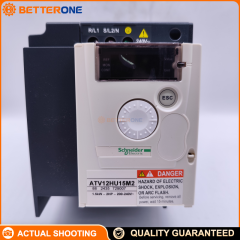 Schneider Electric Altivar 12 ATV12HU15M2 Variable Speed Drive (VFD), 1.5 kW (2 HP), 200–240 VAC 1-Phase Input, 200–240 VAC 3-Phase Output, 7.5 A, Modbus RS-485, IP20, Heatsink