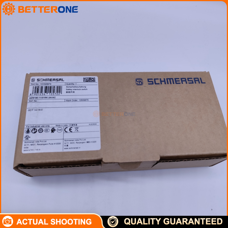Schmersal AZM190-11/01RK-24VAC Solenoid Interlock Safety Switch, 24 VAC, 1NO + 1NC, IP65/IP67, 2×M20, Holding Force 1950 N
